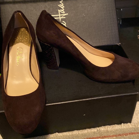 Cole Haan Brown suede pump Nike air 6 1/2 B - Picture 2 of 7